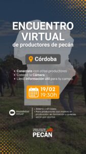 Encuentro virtual de productores de pecán – Córdoba